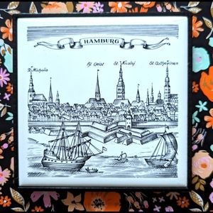 Vintage Villeroy & Boch Ceramic Tile of Hamburg Germany 4.5”